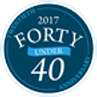 Top 40 Under 40 badge