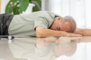 older man fallen on the floor
