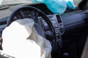 airbag deployed in car