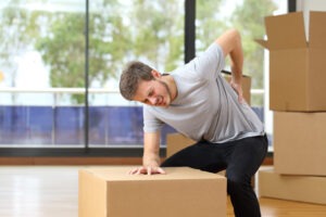 injured worker with back ache