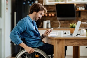 man in wheelchair