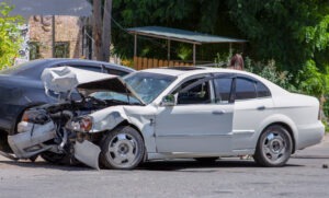 white-car-crash