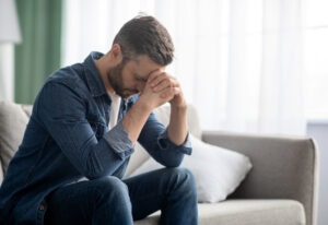 distressed man