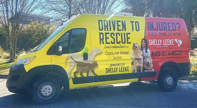 Shelly Leeke Law Firm and Charleston Animal Society van!